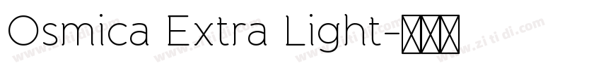 Osmica Extra Light字体转换